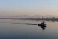 Patrol boat on the Nile