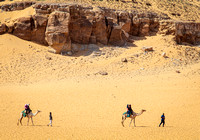Camels on the dunes near Aswan